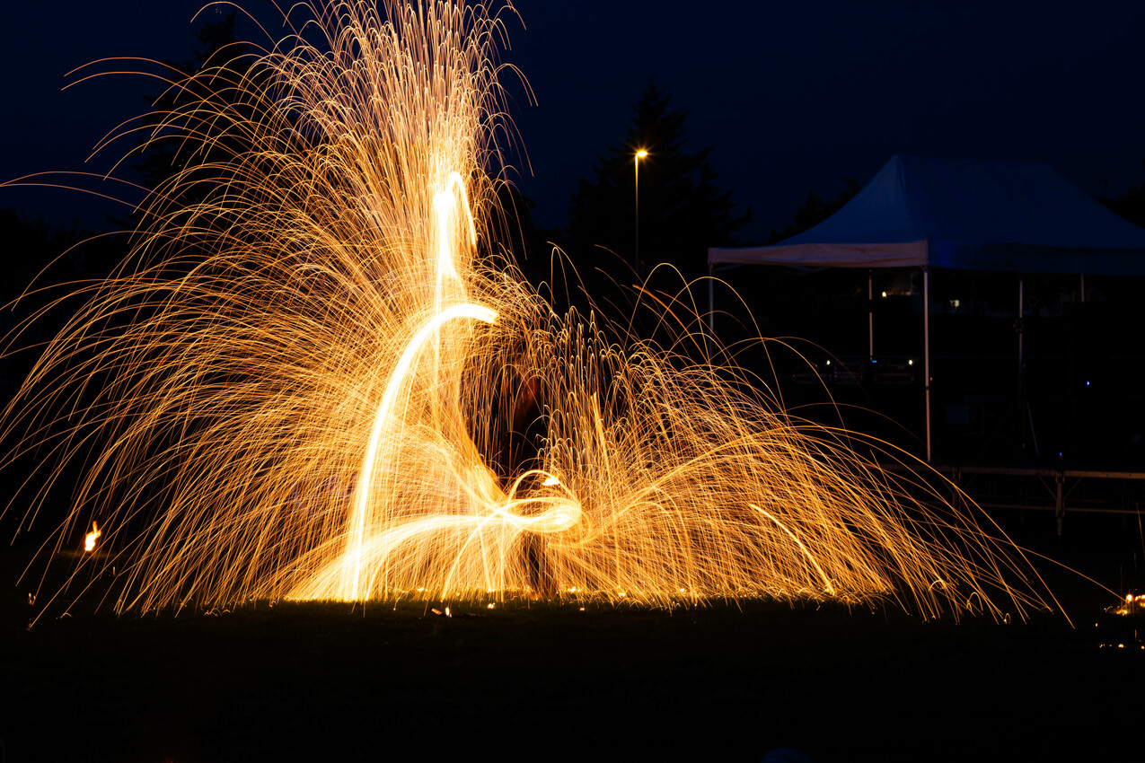 Un été aux jardins du monde, première soirée couverte par notre équipe, spectacle de feux !